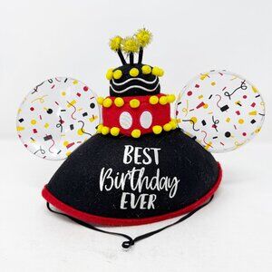 Disney Parks Mickey Mouse Happy Birthday Cupcake Celebration Ear Hat Adult 56cm